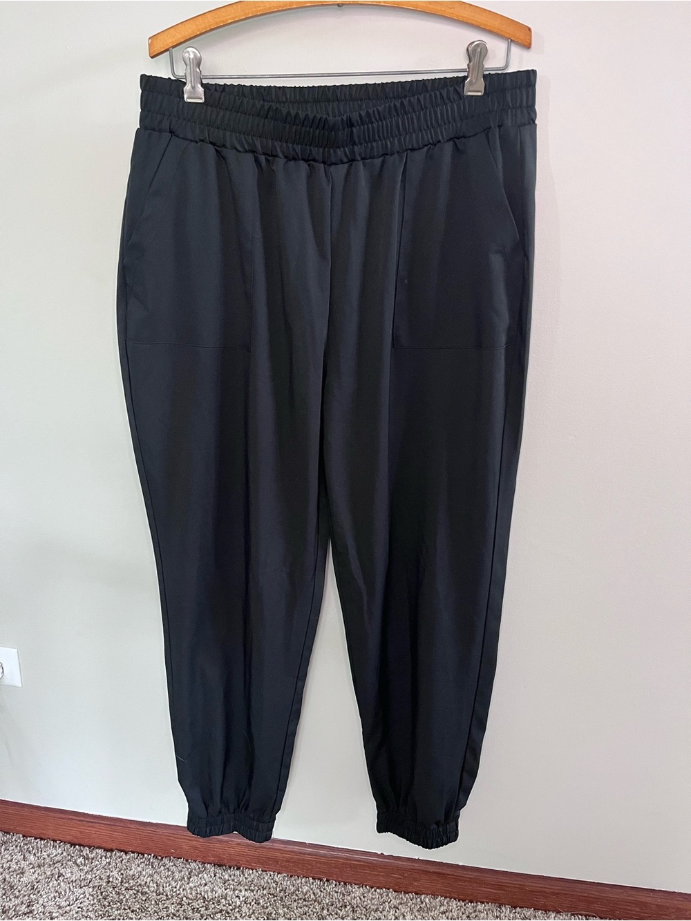 Marled Reunited Clothing Womens Black Elastic Waist Jogger Pants Size L